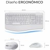 Tastiera e Mouse Subblim SUBKBC-DCOPW1 Bianco