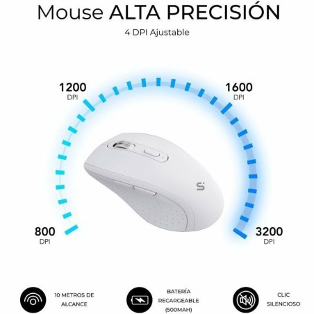 Tastiera e Mouse Subblim SUBKBC-DCOPW1 Bianco