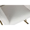 Sedia a Dondolo Home ESPRIT Bianco Dorato Poliestere Metallo 73 x 75 x 97 cm