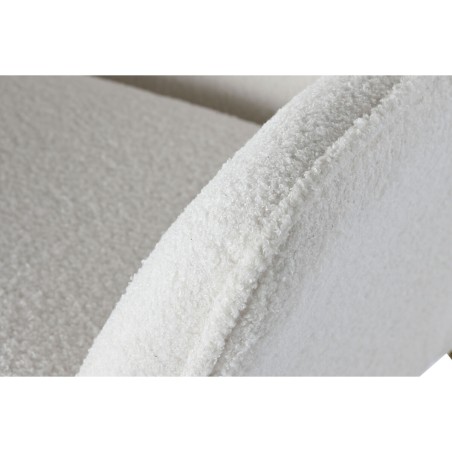 Sedia a Dondolo Home ESPRIT Bianco Dorato Poliestere Metallo 73 x 75 x 97 cm