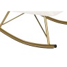 Sedia a Dondolo Home ESPRIT Bianco Dorato Poliestere Metallo 73 x 75 x 97 cm