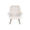 Sedia a Dondolo Home ESPRIT Bianco Dorato Poliestere Metallo 73 x 75 x 97 cm