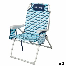 Sedia da Spiaggia Aktive 48 x 95 x 78 cm (2 Unità)