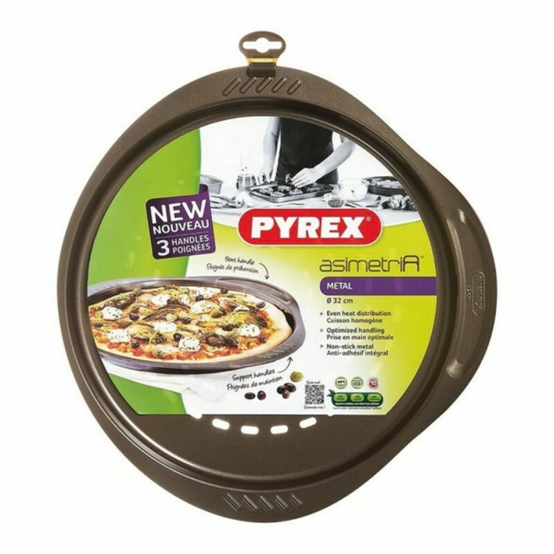Stampo per Pizza Pyrex Marrone Nero Metallo Stampo per Pizza Pyrex Marrone Nero Metallo