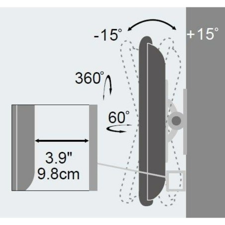 Supporto TV Techly ICA-LCD 201WH 13" 30" 23 kg
