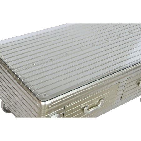 Tavolino da Caffè Home ESPRIT Metallo Cristallo 100 x 52 x 46 cm