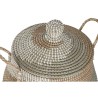 Set di Cestini Home ESPRIT Arancio Naturale Erba di mare (2 Pezzi)