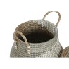 Set di Cestini Home ESPRIT Arancio Naturale Erba di mare (2 Pezzi)
