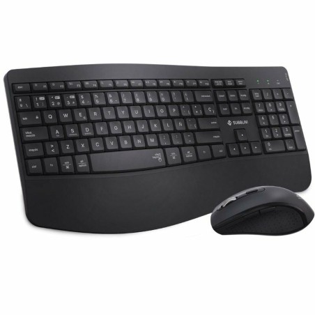 Tastiera e Mouse Subblim SUBKBC-DCOPW2 Nero