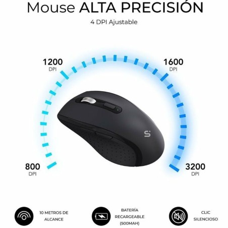 Tastiera e Mouse Subblim SUBKBC-DCOPW2 Nero