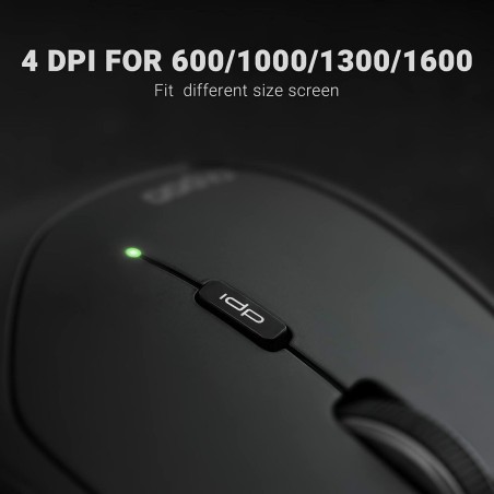 Mouse Rapoo Nero Verde 1600 dpi
