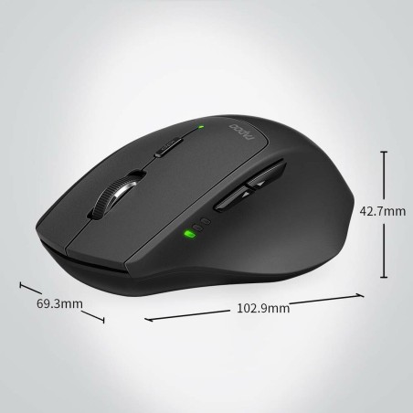 Mouse Rapoo Nero Verde 1600 dpi