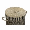 Set di Cestini DKD Home Decor Nero Naturale Fibra naturale 4 Kg (3 Pezzi) (3 Unità)