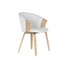 Sedia da Sala da Pranzo Home ESPRIT Bianco Poliestere Legno 60 x 57,5 x 79 cm