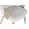 Sedia da Sala da Pranzo Home ESPRIT Bianco Poliestere Legno 60 x 57,5 x 79 cm