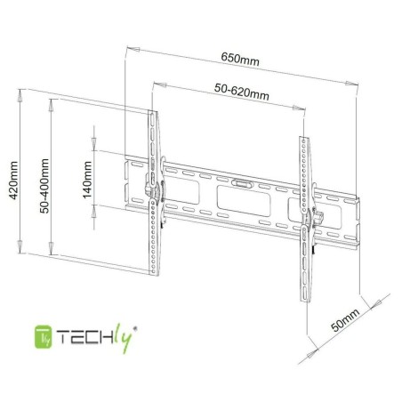 Supporto TV Techly 301276 65" 60 Kg
