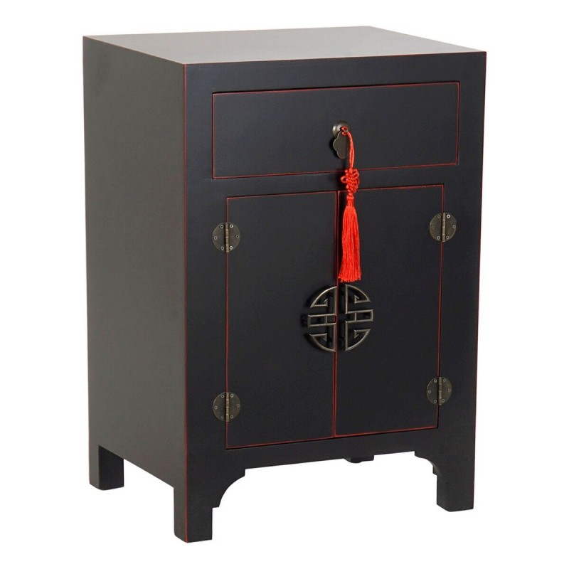 Comodino DKD Home Decor Abete Rosso Nero Legno MDF 45 x 34 x 66 cm Comodino DKD Home Decor Abete Rosso Nero Legno MDF 45 x 34 x 66 cm