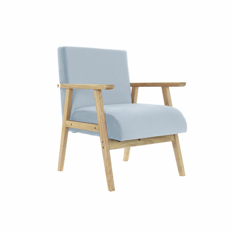 Poltrona DKD Home Decor Poliestere Blu cielo Legno MDF (61 x 63 x 77 cm) Poltrona DKD Home Decor Poliestere Blu cielo Legno MDF (61 x 63 x 77 cm)