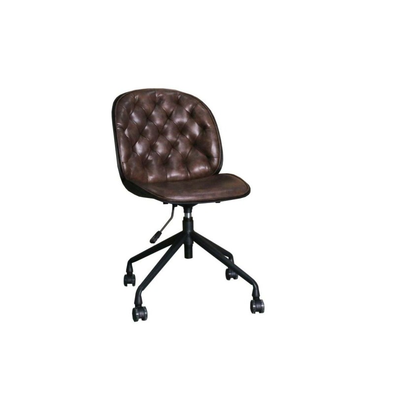 Sedia da Ufficio DKD Home Decor 47,5 x 57,5 x 83 cm Marrone scuro polipropilene Sedia da Ufficio DKD Home Decor 47,5 x 57,5 x 83 cm Marrone scuro polipropilene