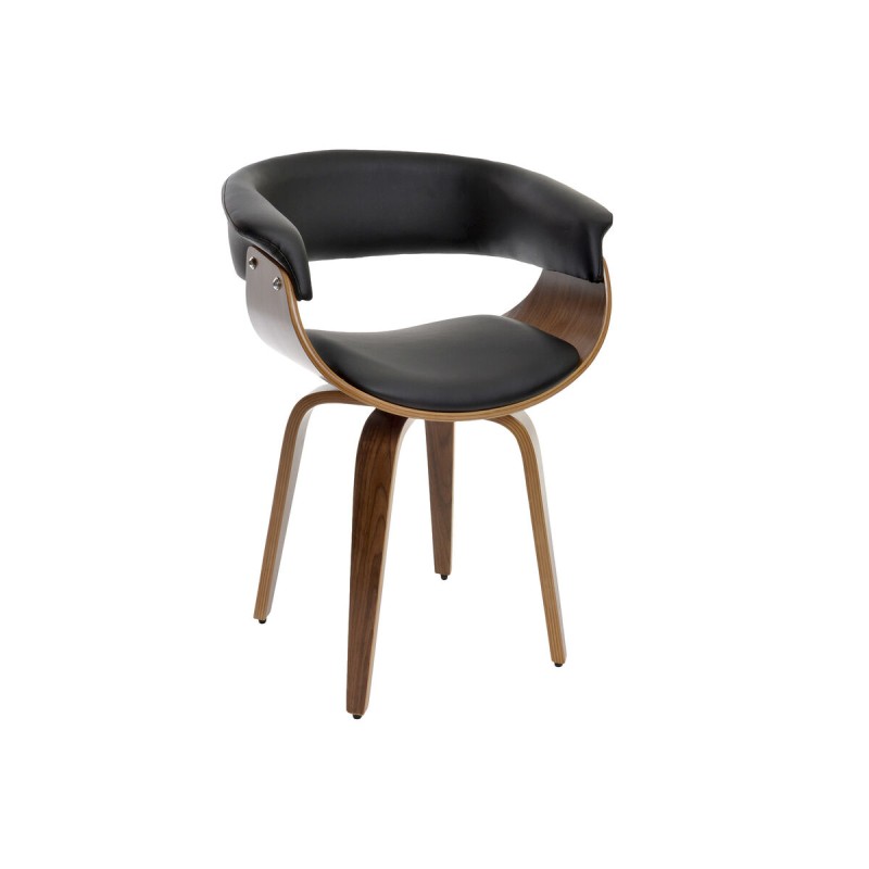 Sedia da Sala da Pranzo DKD Home Decor Marrone Nero 61 x 46 x 78 cm Sedia da Sala da Pranzo DKD Home Decor Marrone Nero 61 x 46 x 78 cm