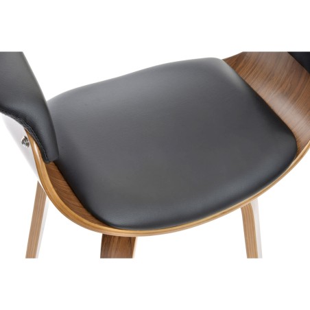 Sedia da Sala da Pranzo DKD Home Decor Marrone Nero 61 x 46 x 78 cm
