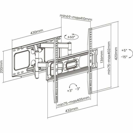 Supporto TV STELL SHO 5610 32"-70"
