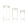 Set di 3 tavoli Home ESPRIT Bianco 30,5 x 30,5 x 70 cm (3 Pezzi)