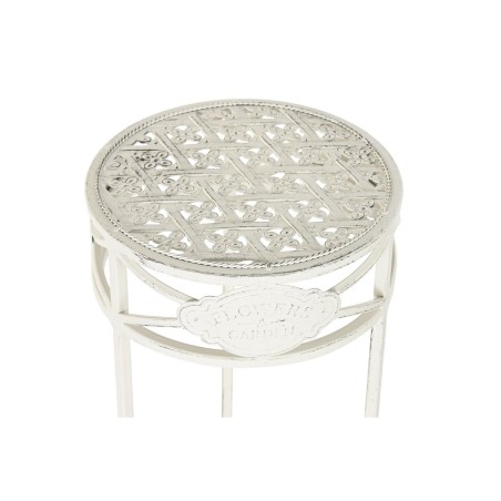 Set di 3 tavoli Home ESPRIT Bianco 30,5 x 30,5 x 70 cm (3 Pezzi)