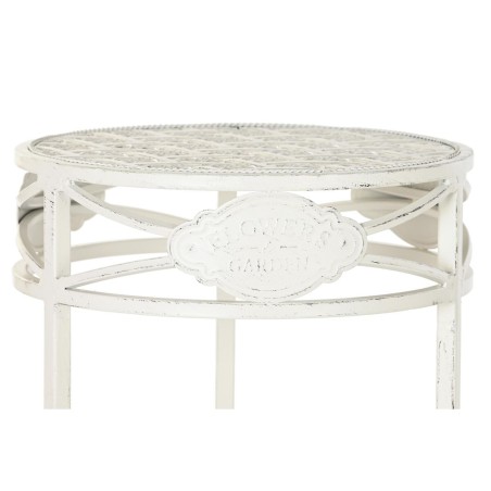 Set di 3 tavoli Home ESPRIT Bianco 30,5 x 30,5 x 70 cm (3 Pezzi)