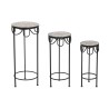 Set di 3 tavoli Home ESPRIT Nero 30 x 30 x 69 cm (3 Pezzi)