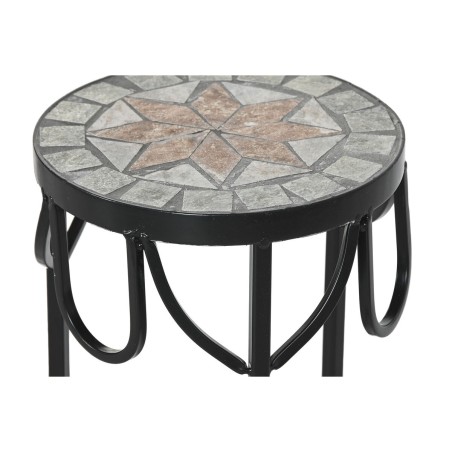 Set di 3 tavoli Home ESPRIT Nero 30 x 30 x 69 cm (3 Pezzi)