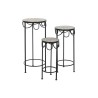 Set di 3 tavoli Home ESPRIT Nero 30 x 30 x 69 cm (3 Pezzi)