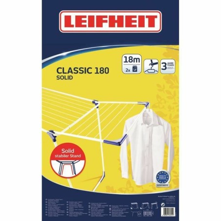 Stendibiancheria Leifheit CLASSIC Solid 180 Bianco Nylon Acciaio polipropilene 18 m