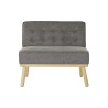 Poltrona DKD Home Decor 80 x 66 x 72 cm Abete Legno Marrone Grigio scuro