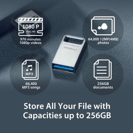 Memoria USB Kingston DTMC3G2/64GB Argentato 64 GB (1 Unità)