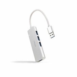 Hub USB NANOCABLE 10.16.4602 Argentato