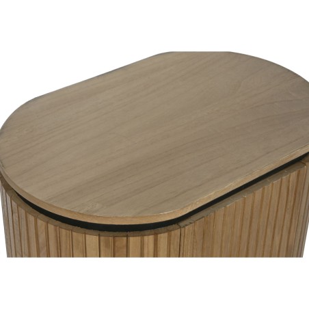 Comodino Home ESPRIT Naturale Metallo Legno di paulownia 60 x 43 x 57 cm