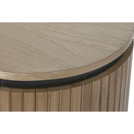 Comodino Home ESPRIT Naturale Metallo Legno di paulownia 60 x 43 x 57 cm