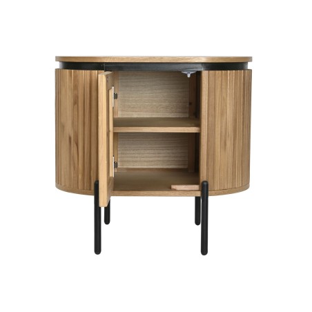 Comodino Home ESPRIT Naturale Metallo Legno di paulownia 60 x 43 x 57 cm