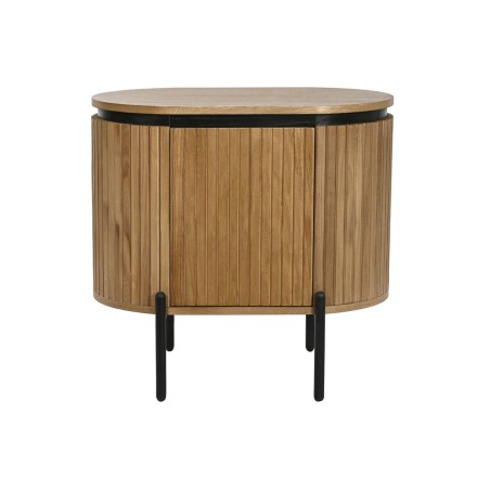 Comodino Home ESPRIT Naturale Metallo Legno di paulownia 60 x 43 x 57 cm