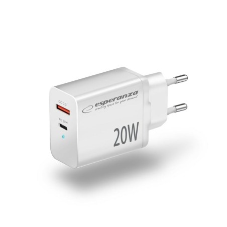 Caricabatterie da Parete Esperanza EZC105W Bianco 20 W