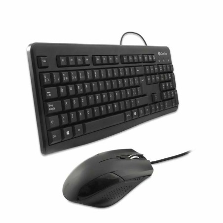Tastiera e Mouse CoolBox COO-KTR-01U Nero Qwerty in Spagnolo QWERTY