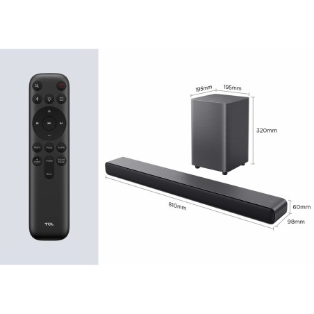 Soundbar TCL S55HE Nero 40 W 60 W