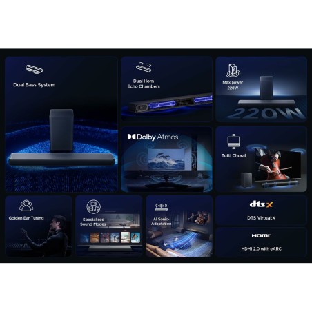 Soundbar TCL S55HE Nero 40 W 60 W