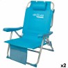 Sedia Pieghevole con Poggiatesta Aktive 49 x 80 x 58 cm Azzurro (2 Unità)