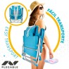 Sedia Pieghevole con Poggiatesta Aktive 49 x 80 x 58 cm Azzurro (2 Unità)