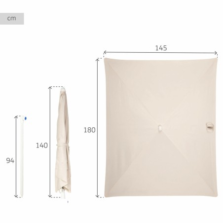 Ombrellone Aktive 180 x 220 x 145 cm Grigio scuro