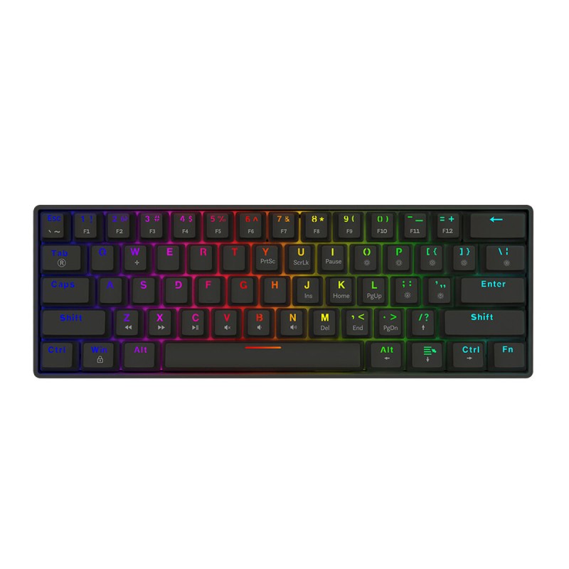 Tastiera Savio BLACKOUT X2 PEACH Nero Qwerty US Tastiera Savio BLACKOUT X2 PEACH Nero Qwerty US