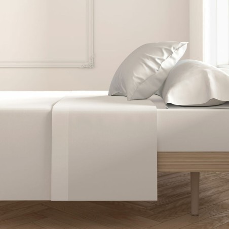 Lenzuolo Superiore Hosteline Mixcolors Bianco Piazza e mezza