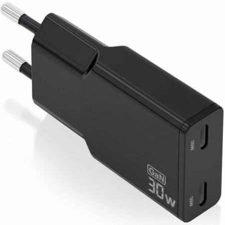 Caricabatterie da Parete Aisens ASCH-30W2P049-BK Nero 30 W